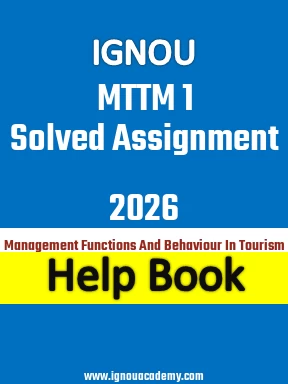 IGNOU MTTM 1 Solved Assignment 2026